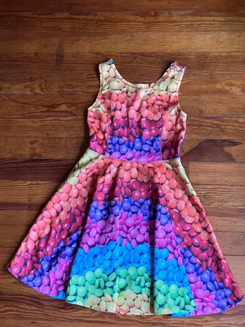 The Children's Place Girls Rainbow Candy Skater Dress - Size 7/8 (M) - Picture 3 of 9